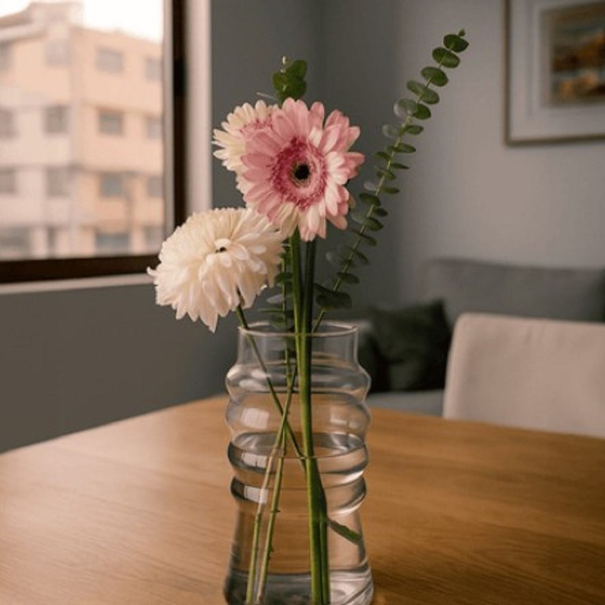 GENERICO - Florero de Vidrio Elegante Negro