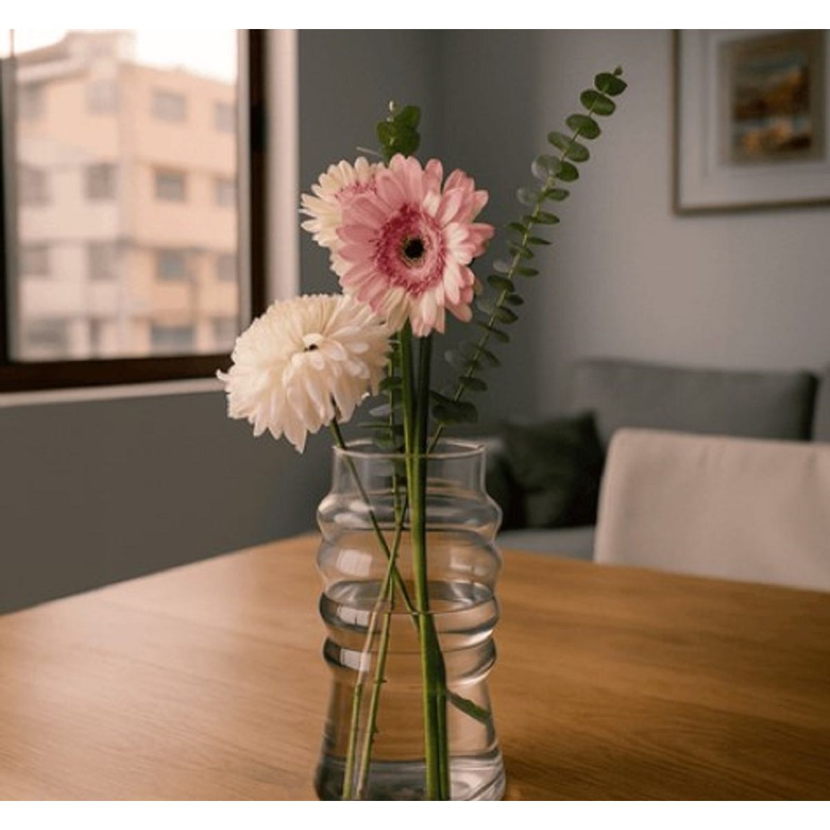 GENERICO - Florero de Vidrio Elegante Negro