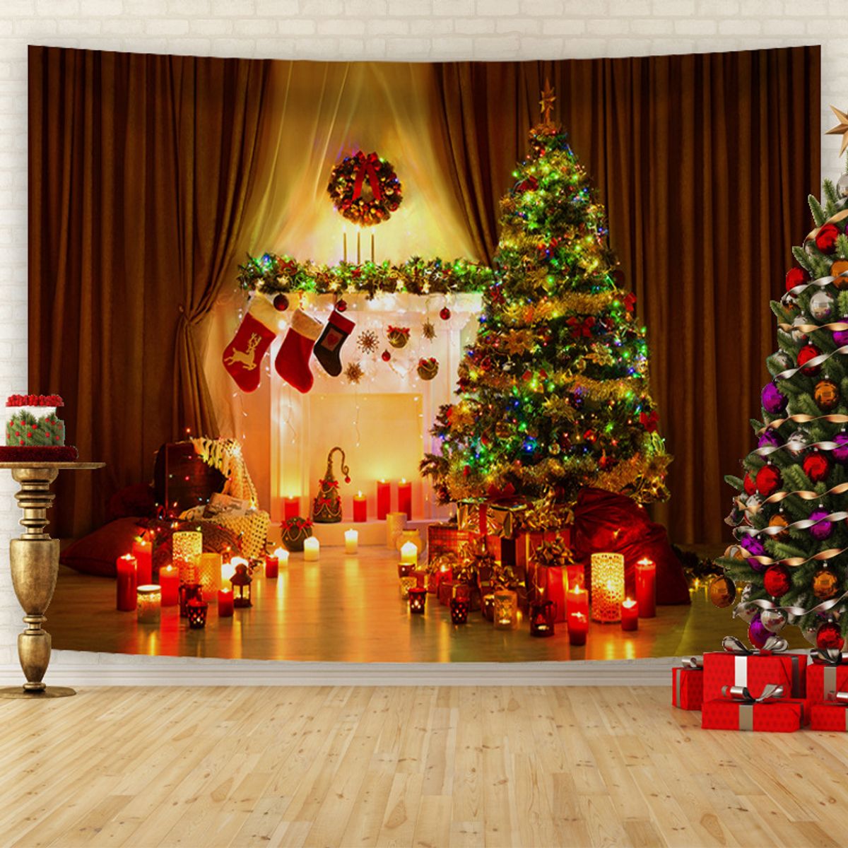 GENERICO - Telon navideño fondo para pared 200cmm x 180cm