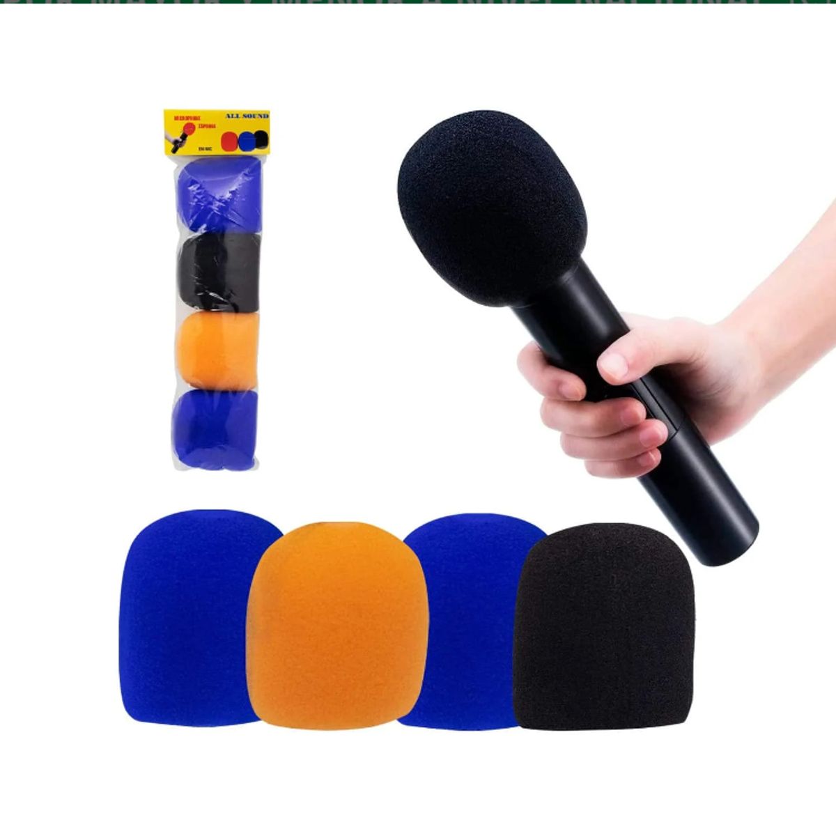 GENERICO - Esponja para Micrófono de Mano Set 4 und EM-MIC