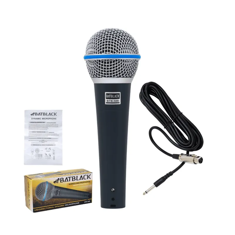 BATBLACK - Micrófono Alámbrico BTN-58B BATBLACK