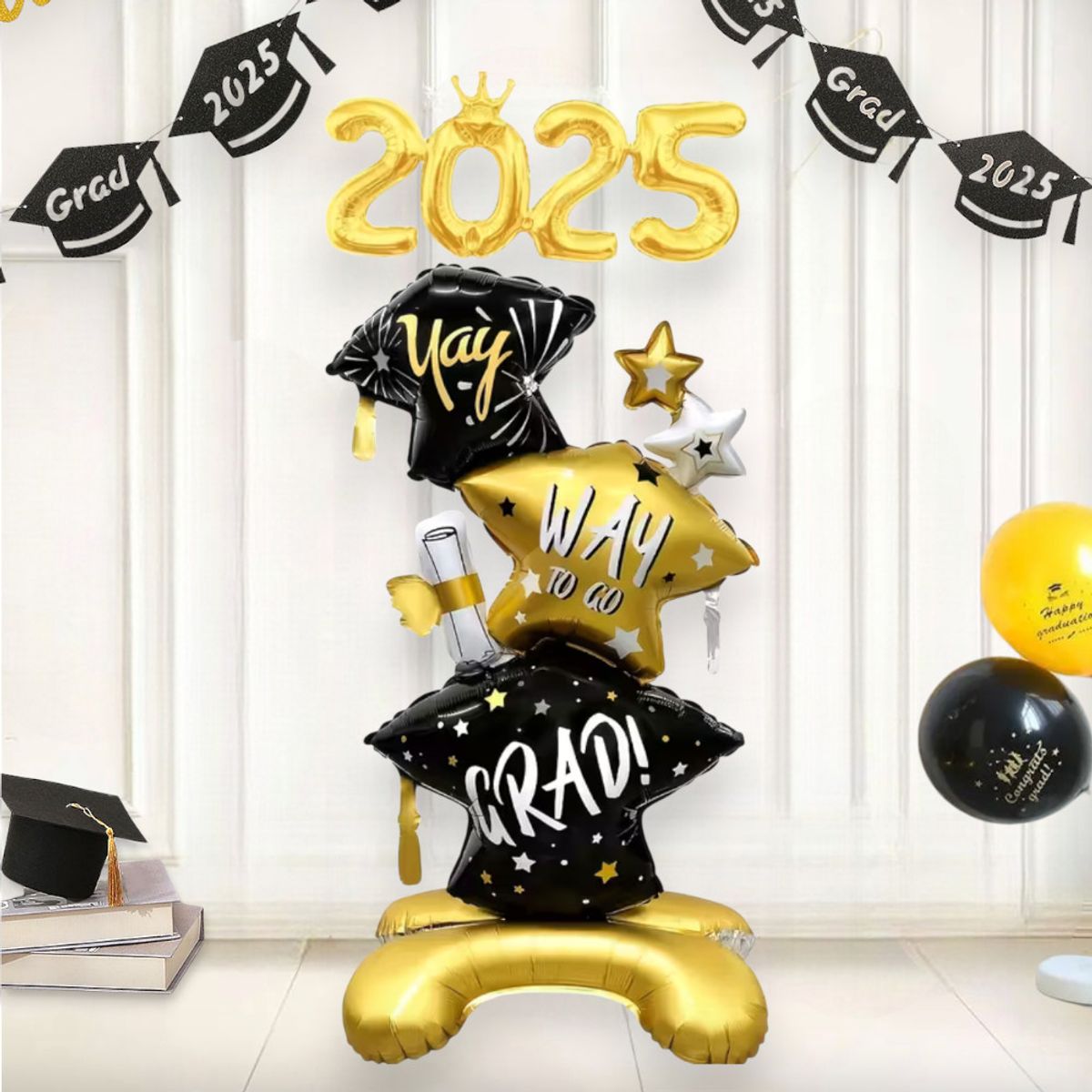 GENERICO - GLOBOS PARA FIESTA DE GRADUACIÓN Y PROMOCIÓN DE COLEGIO