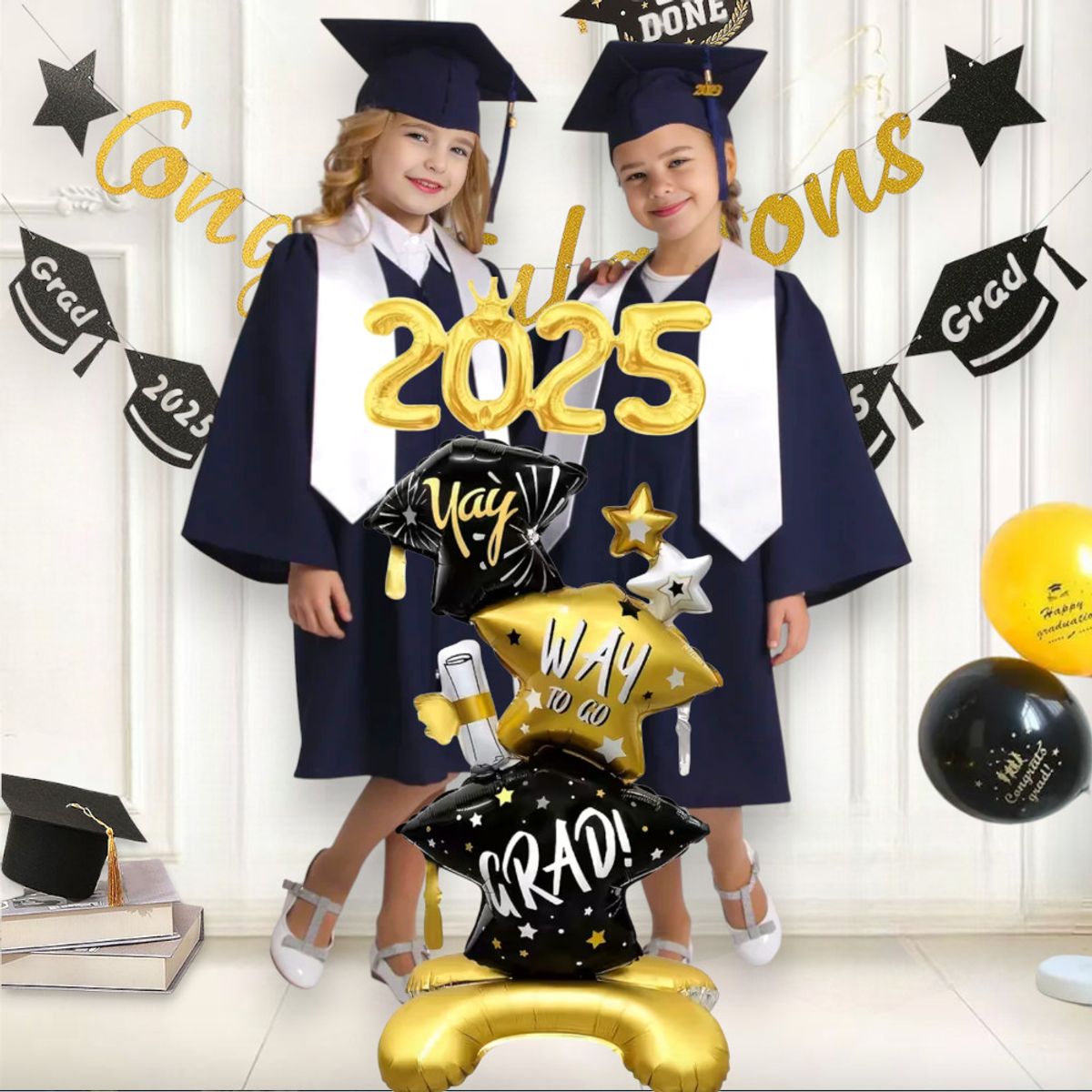 GENERICO - GLOBOS PARA FIESTA DE GRADUACIÓN Y PROMOCIÓN DE COLEGIO