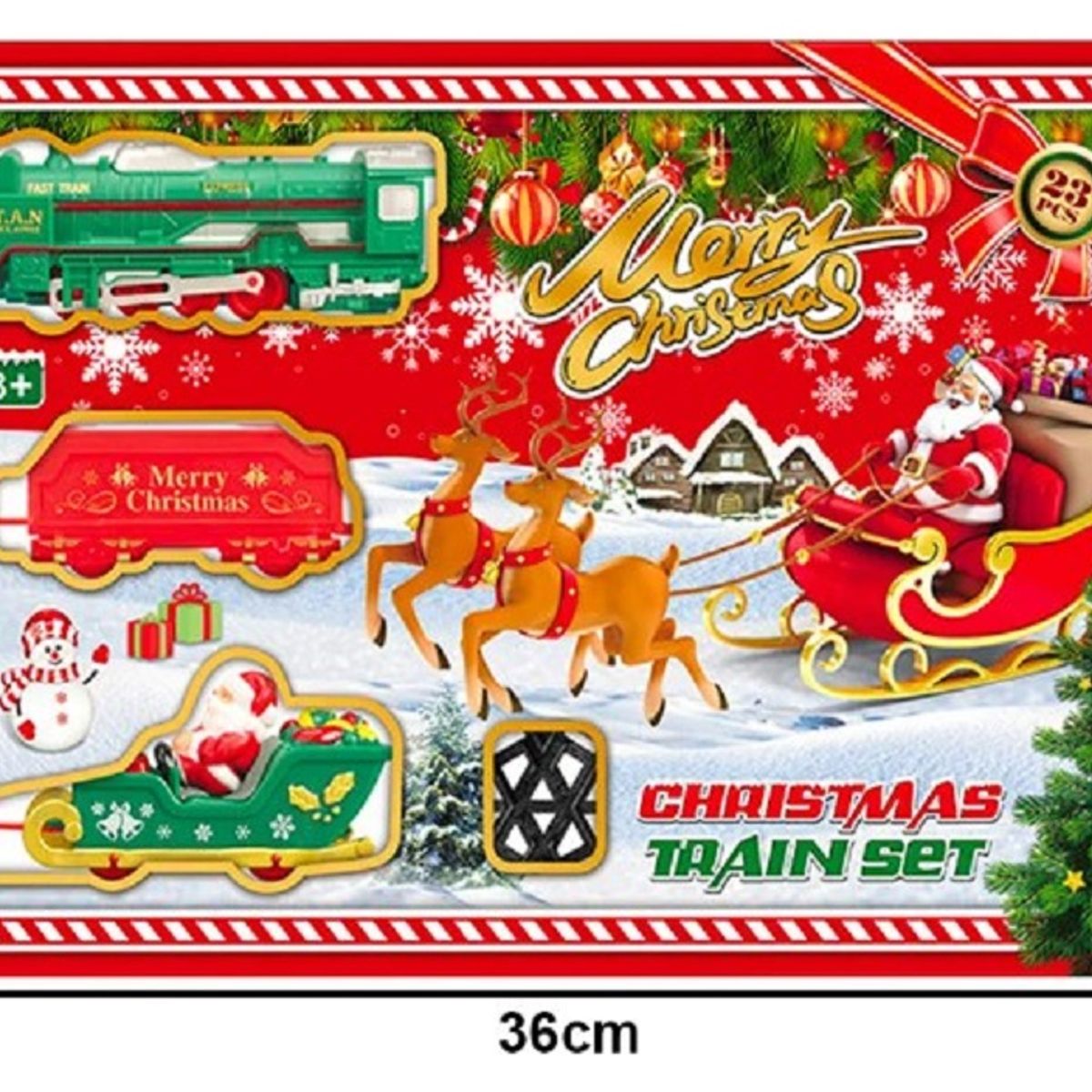 GENERICO - Tren Navideño con Santa Claus  Light De Calidad