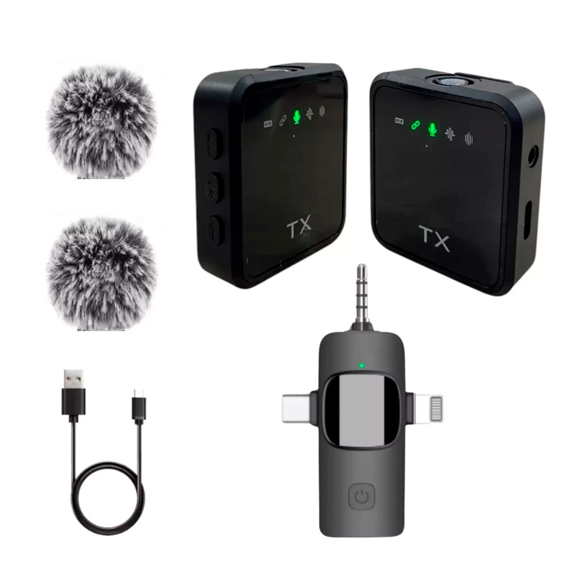 GENERICO - Micrófonos Inalámbricos Solaperos Recargables 3 en 1 Multifuncional