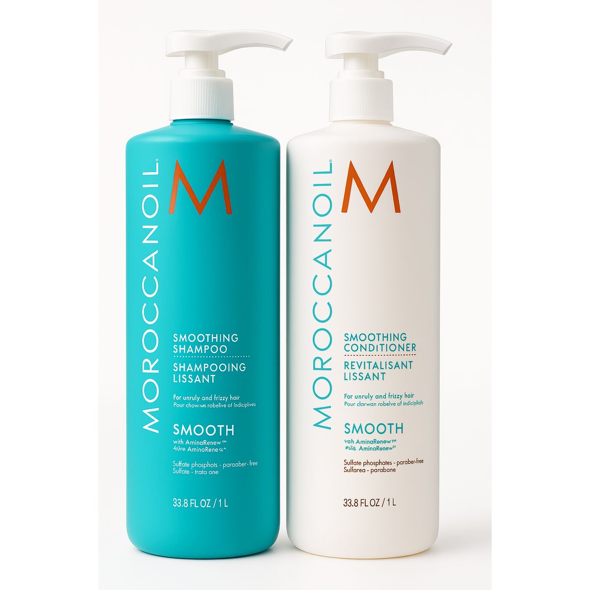 MOROCCANOIL - Set de Shampoo y Acondicionador para Cabello Rebelde y Frizz 1000 ml