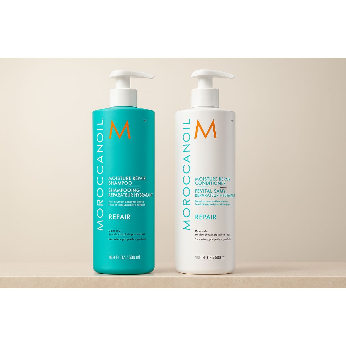 MOROCCANOIL - Set Shampoo y Acondicionador Reparador de Hidratación 500 ml Moroccanoil