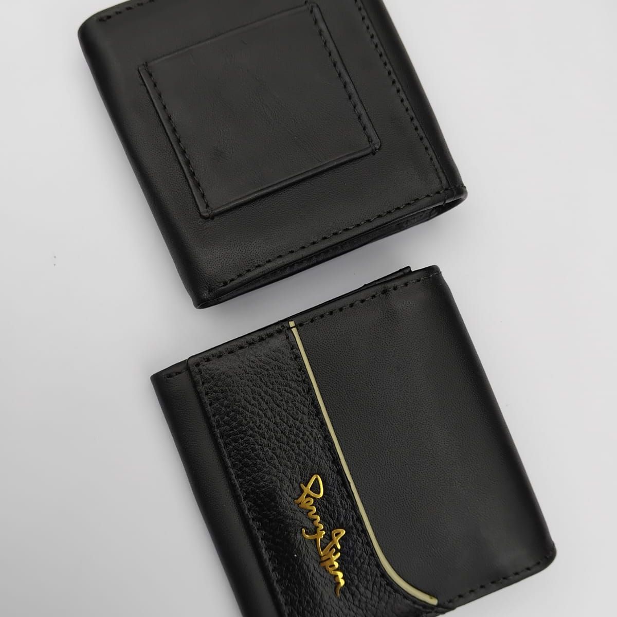 PERRY JHAN - Monedero de Cuero doble compartimiento con Sujetador para Correa