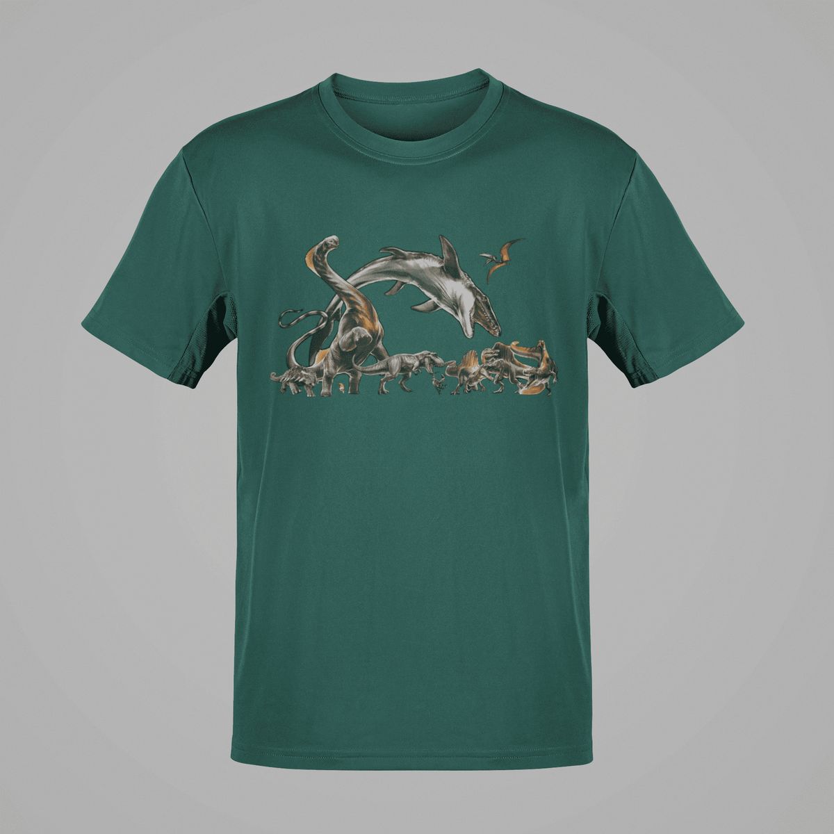GENERICO - Polo Dinosaurio Jurassic Rebirth Camiseta Niño Dino Algodon Verde