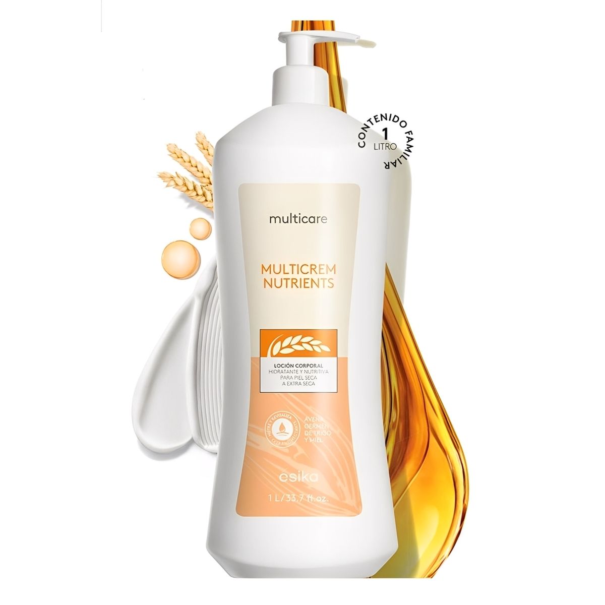 ESIKA - Loción crema corporal hidratante multicrem nutrients 1litro