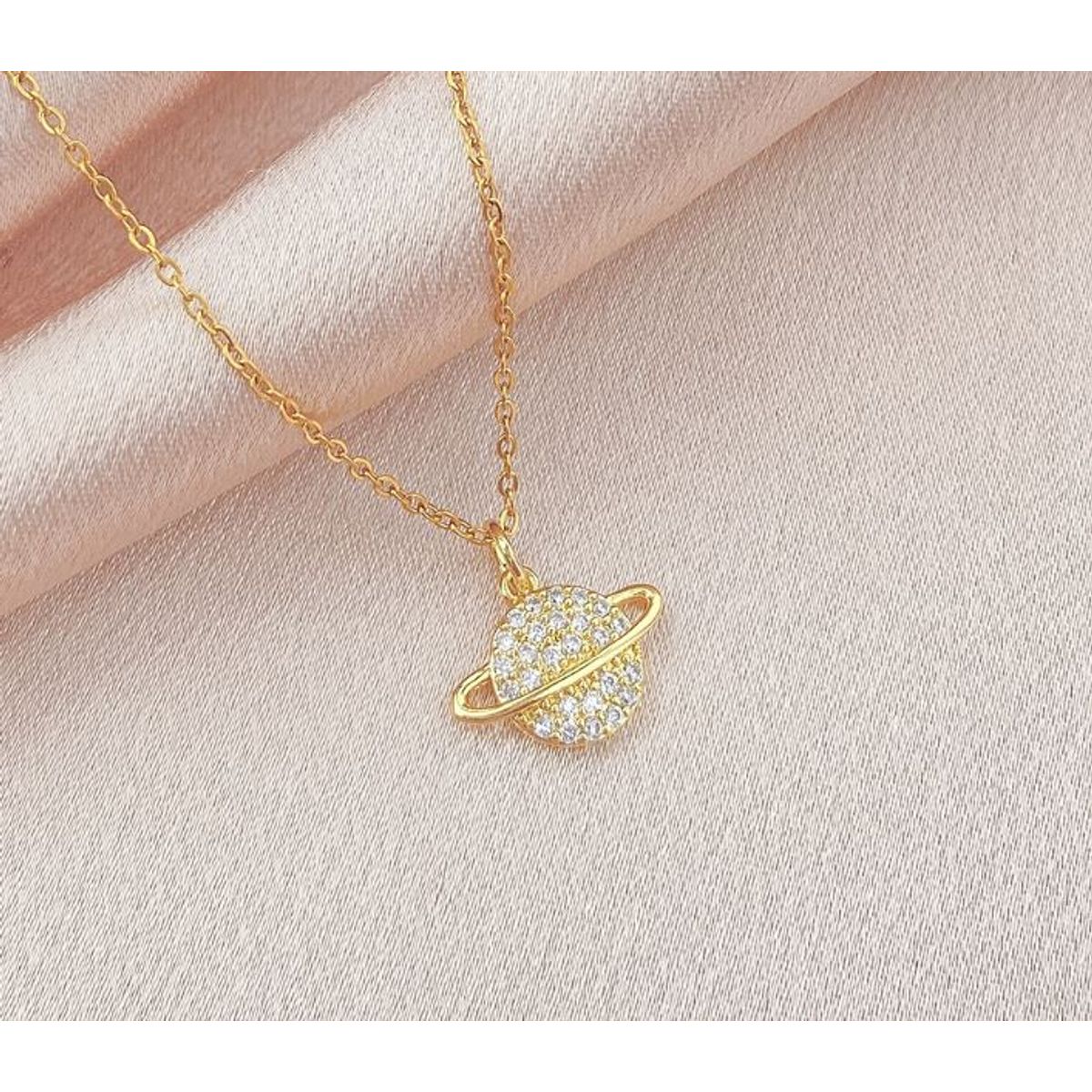 GENERICO - Collar Colgante Saturno Estilo Europeo Exclusivo