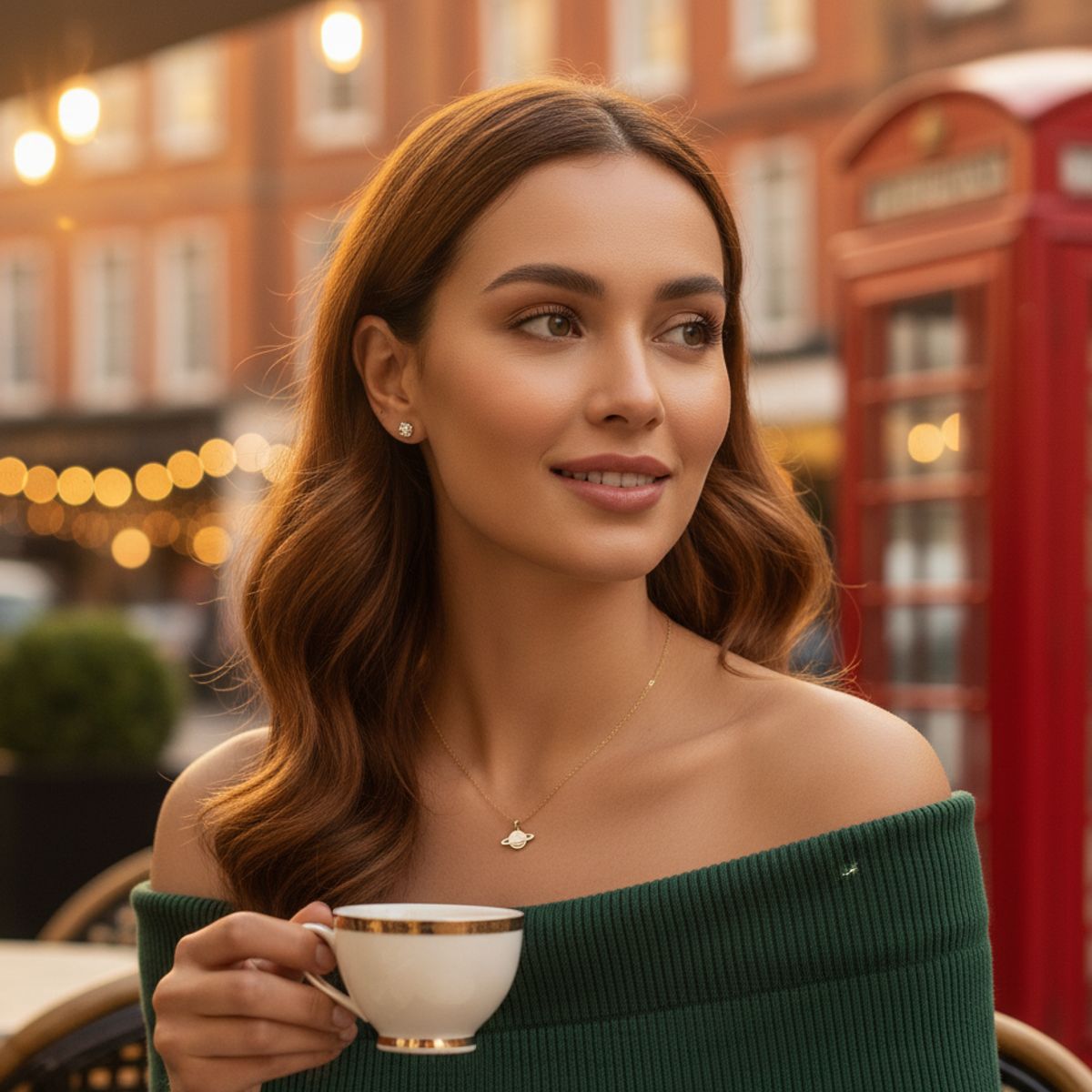 GENERICO - Collar Colgante Saturno Estilo Europeo Exclusivo