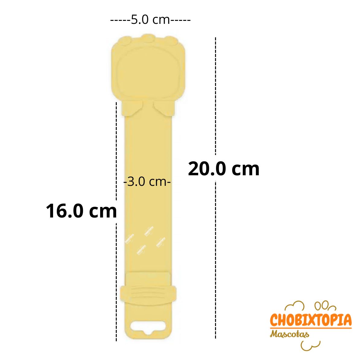 GENERICO - CUCHARA DISPENSADORA EXPRIMIBLE CON TIRA PARA GATOS AMARILLO-P