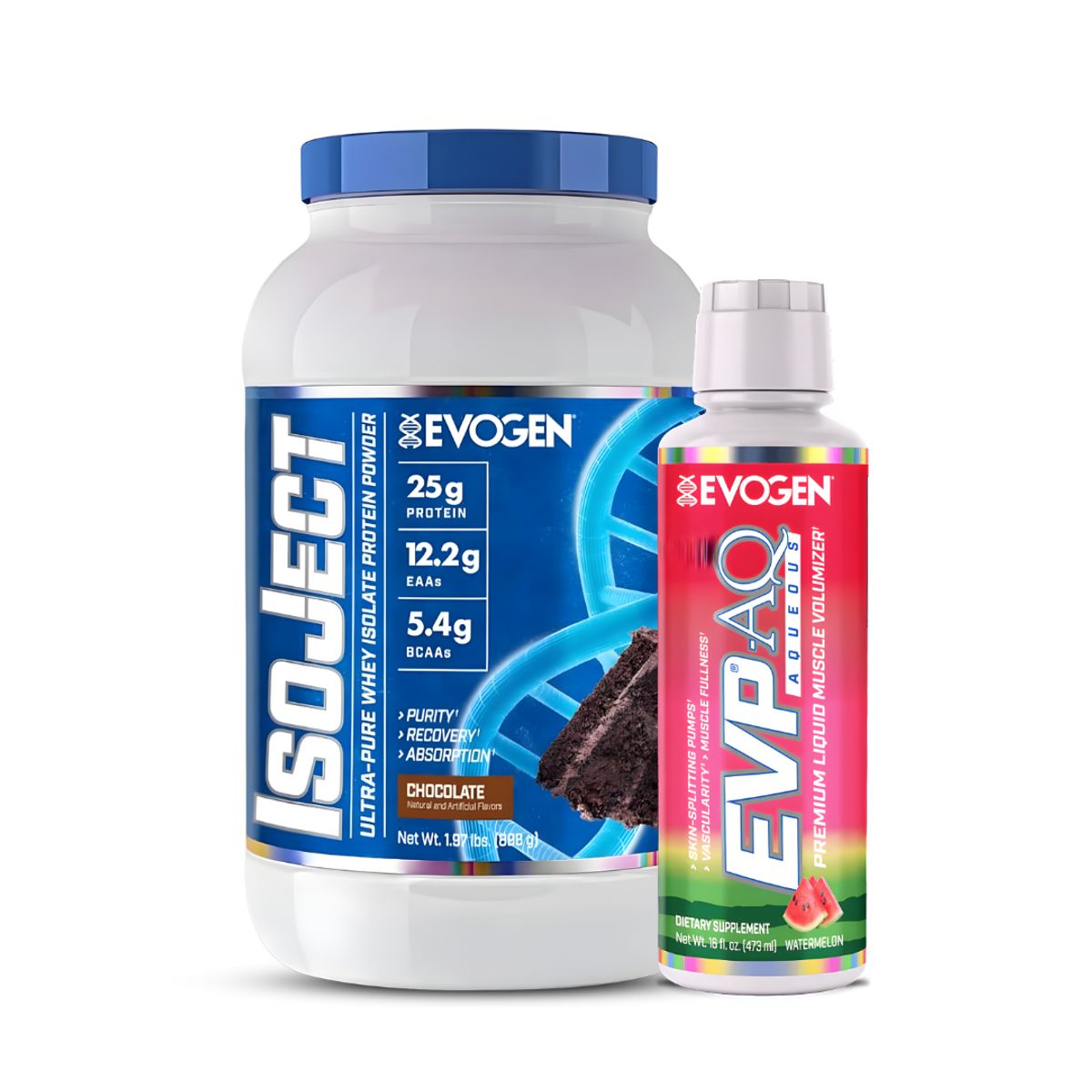 EVOGEN - IsoJect 28 Servicios - Chocolate + Evp-aq Evogen Glicerol Liquido 473ml - Watermelon