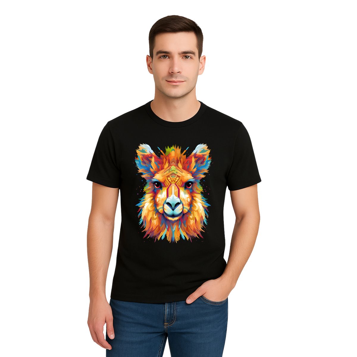 AQUA&MODA - Polo 100% Algodón Estilo Clasico Unisex AquaModa Logo LLama  POLL4