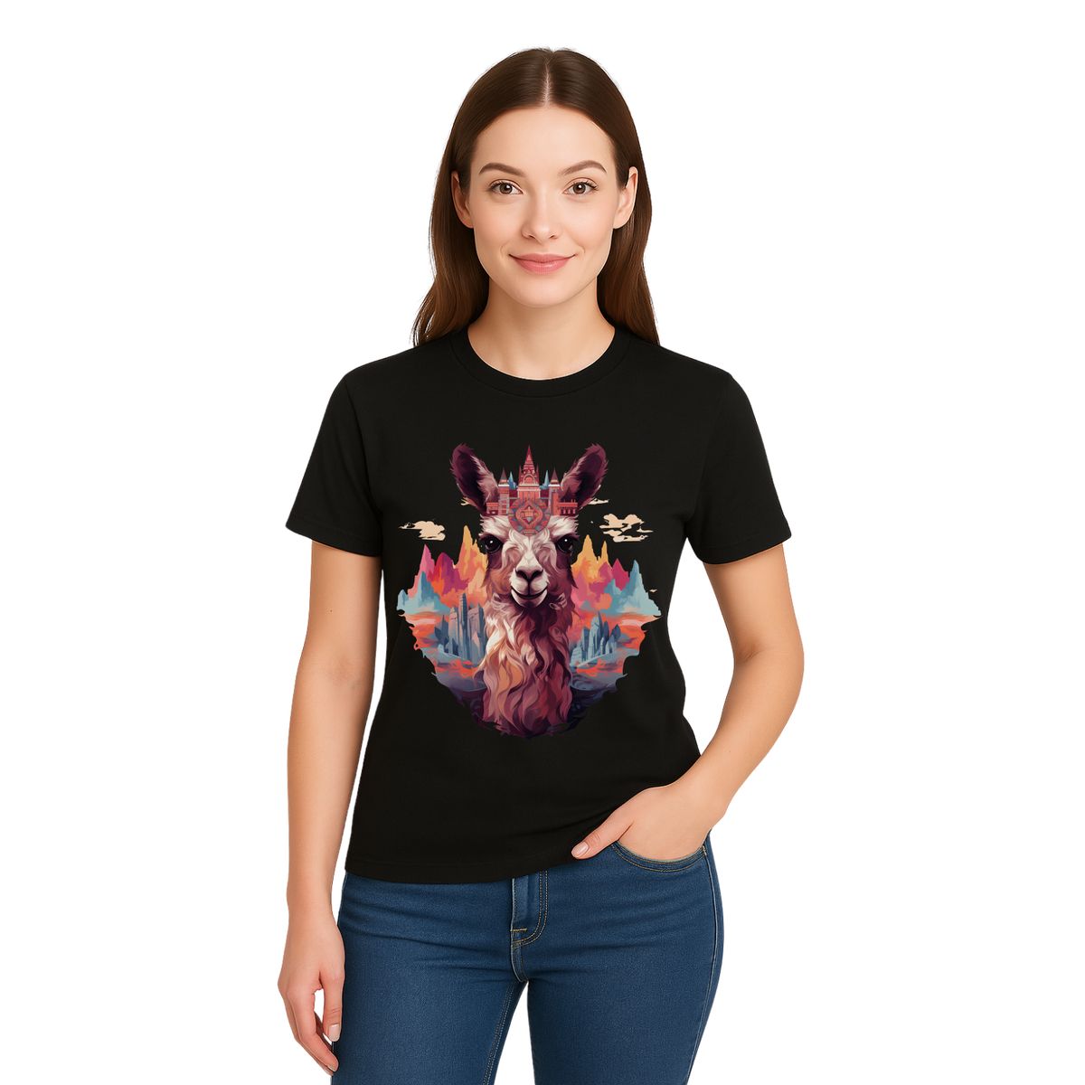 AQUA&MODA - Polo 100% Algodón Estilo Clasico Unisex AquaModa Logo LLama  POLL6