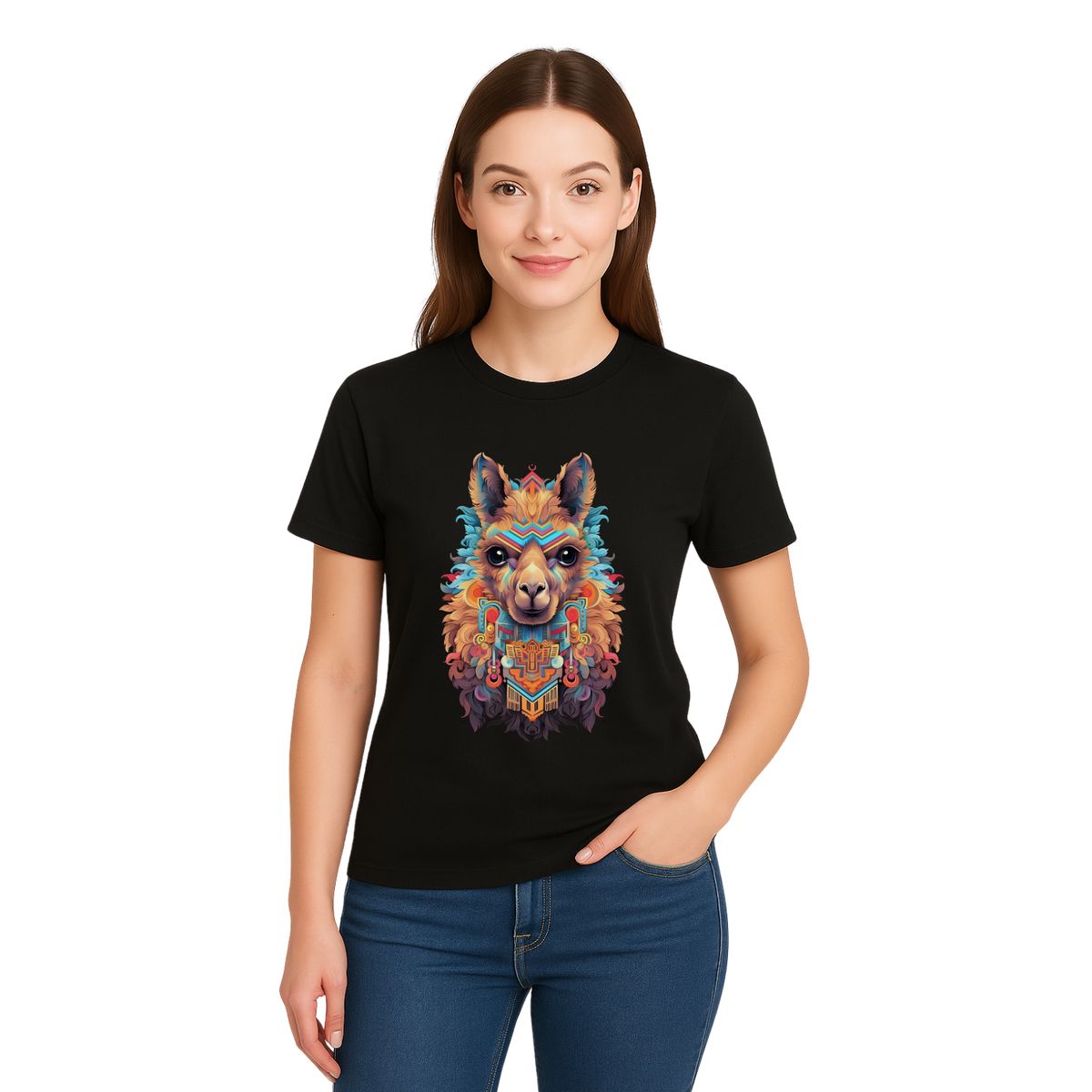 AQUA&MODA - Polo 100% Algodón Estilo Clasico Unisex AquaModa Logo LLama  POLL7