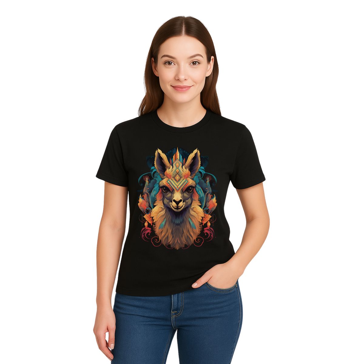 AQUA&MODA - Polo 100% Algodón Estilo Clasico Unisex AquaModa Logo LLama  POLL8