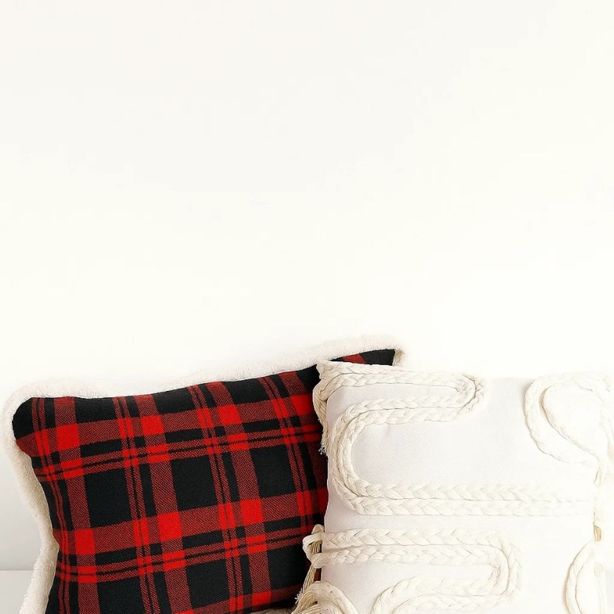 ZALMOHADAS - Set Navideño 2 Cojines Trenzas Estilo Nórdico 45x45cm Zalmohadas