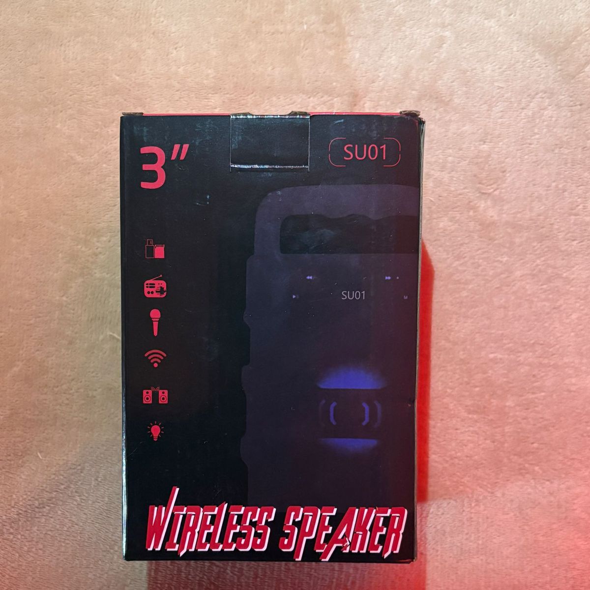 GENERICO - MINI PARLANTE LUCES LED WIRELESS COLOR NEGRO