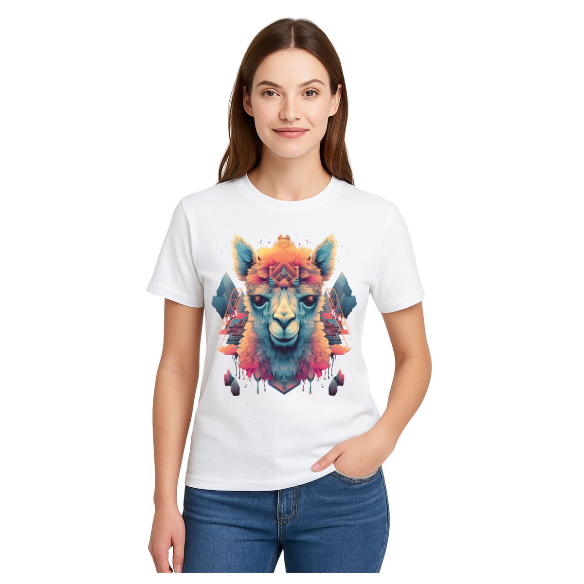 AQUA&MODA - Polo 100% Algodón Estilo Clasico Unisex AquaModa Logo LLama  POLL9