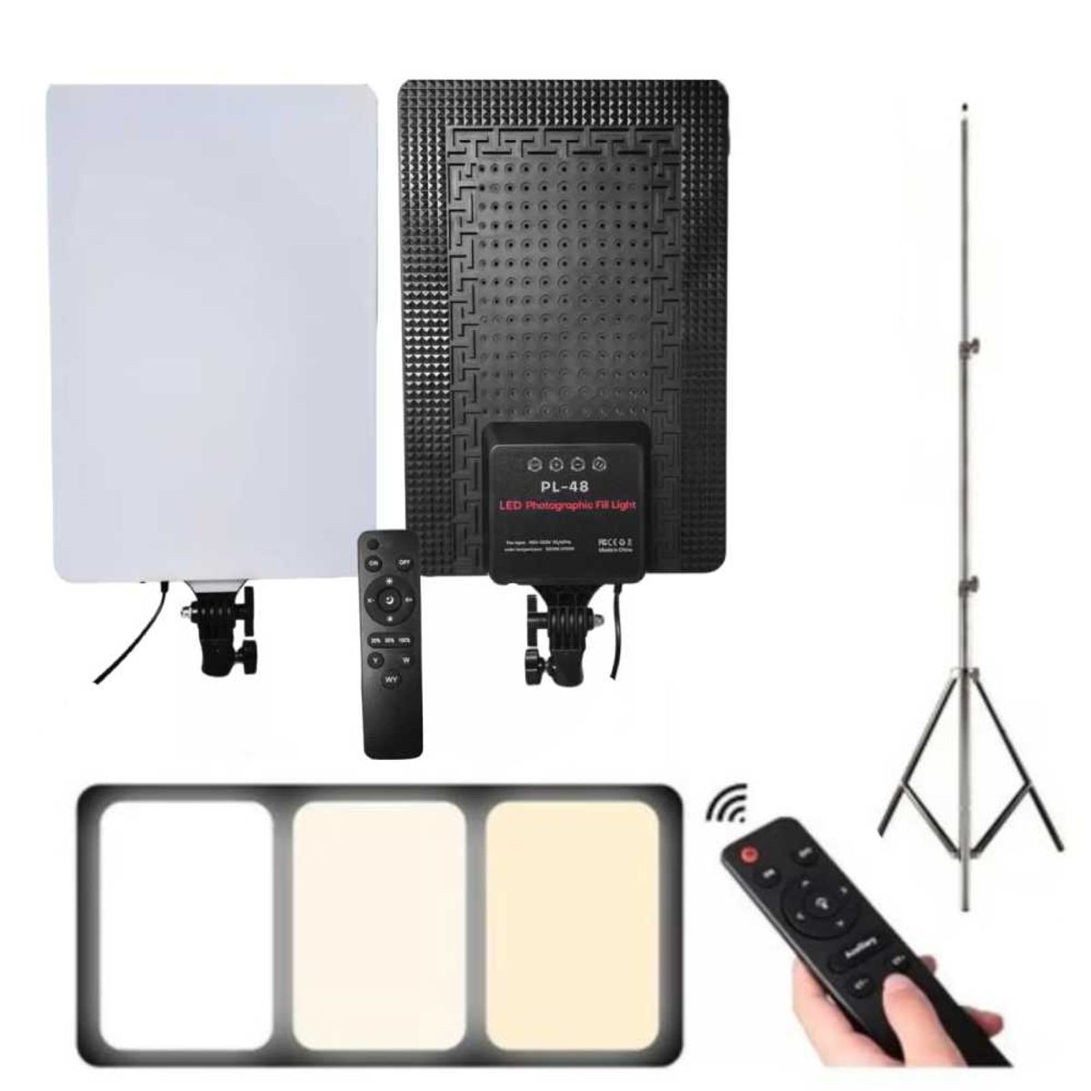 GENERICO - Panel con Luz Led para Video Grabacion Fotografia 70w Control Remoto