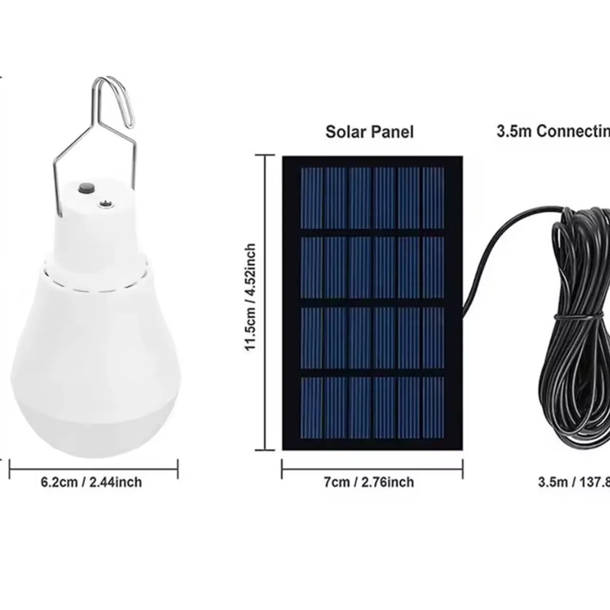 GENERICO - Foco LED Solar Recargable para Camping y Emergencias