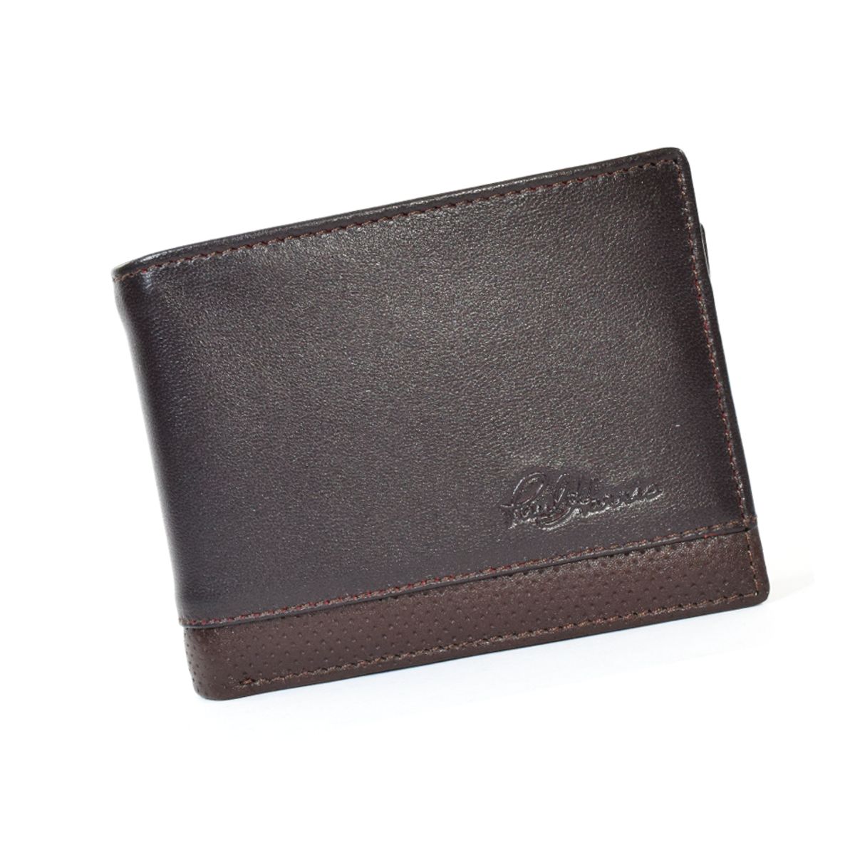 PAUL HARRIS - Billetera de cuero para Hombre Paul Harris con sencillero - Marron