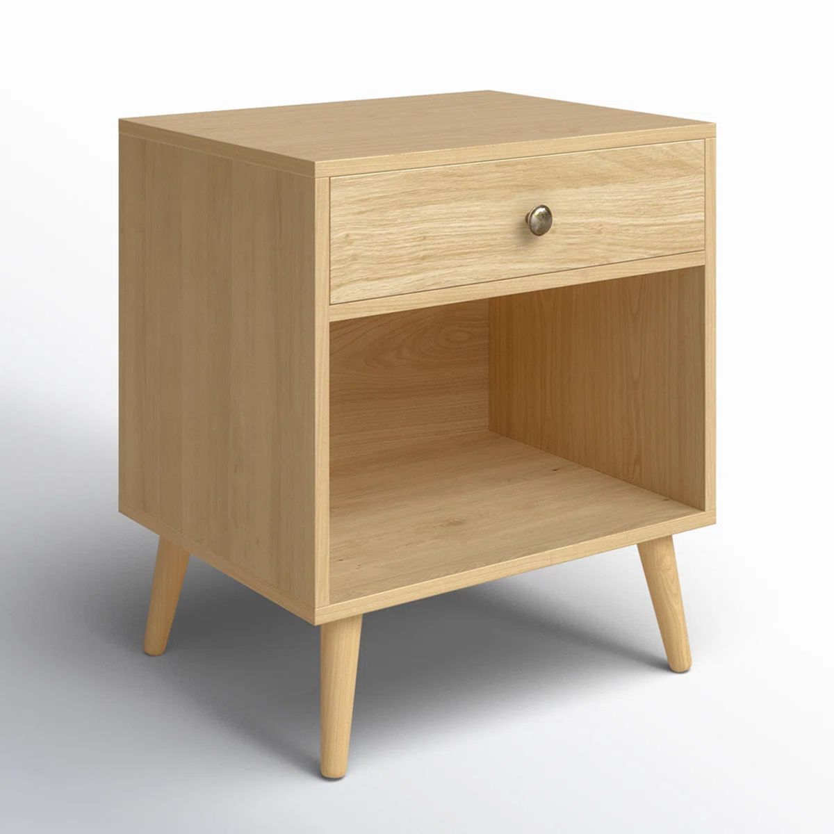 R&R MUEBLES - Velador Moderno Beni 1 Cajón Duna R&R MUEBLEs