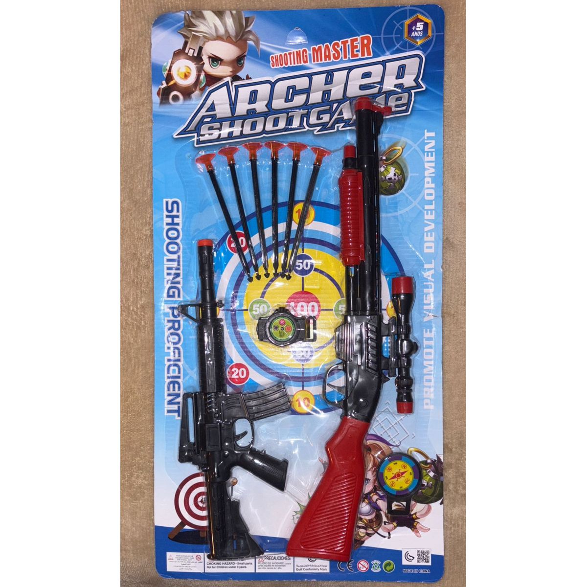 GENERICO - JUGUETE SET DE PUNTERIA Y DARDOS DE ESPUMA