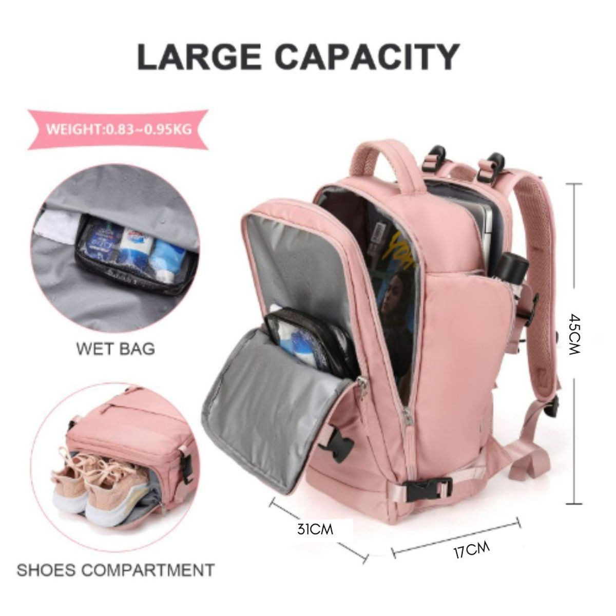 GENERICO - Mochila Maletin de Viaje Premium Unisex