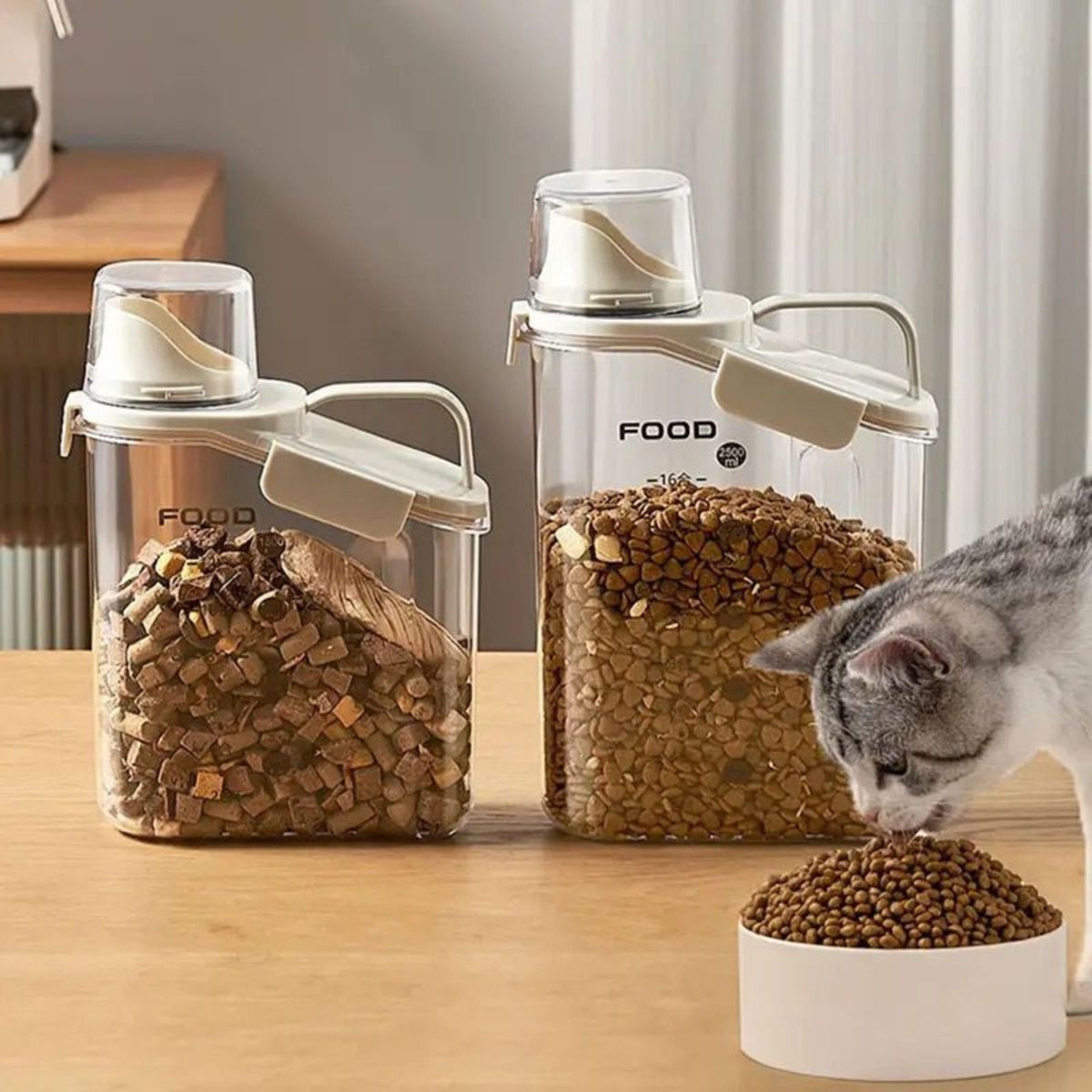 GENERICO - Set 3 Unidad Contenedor Recipiente Hermético con Taza Medidora 1800ml