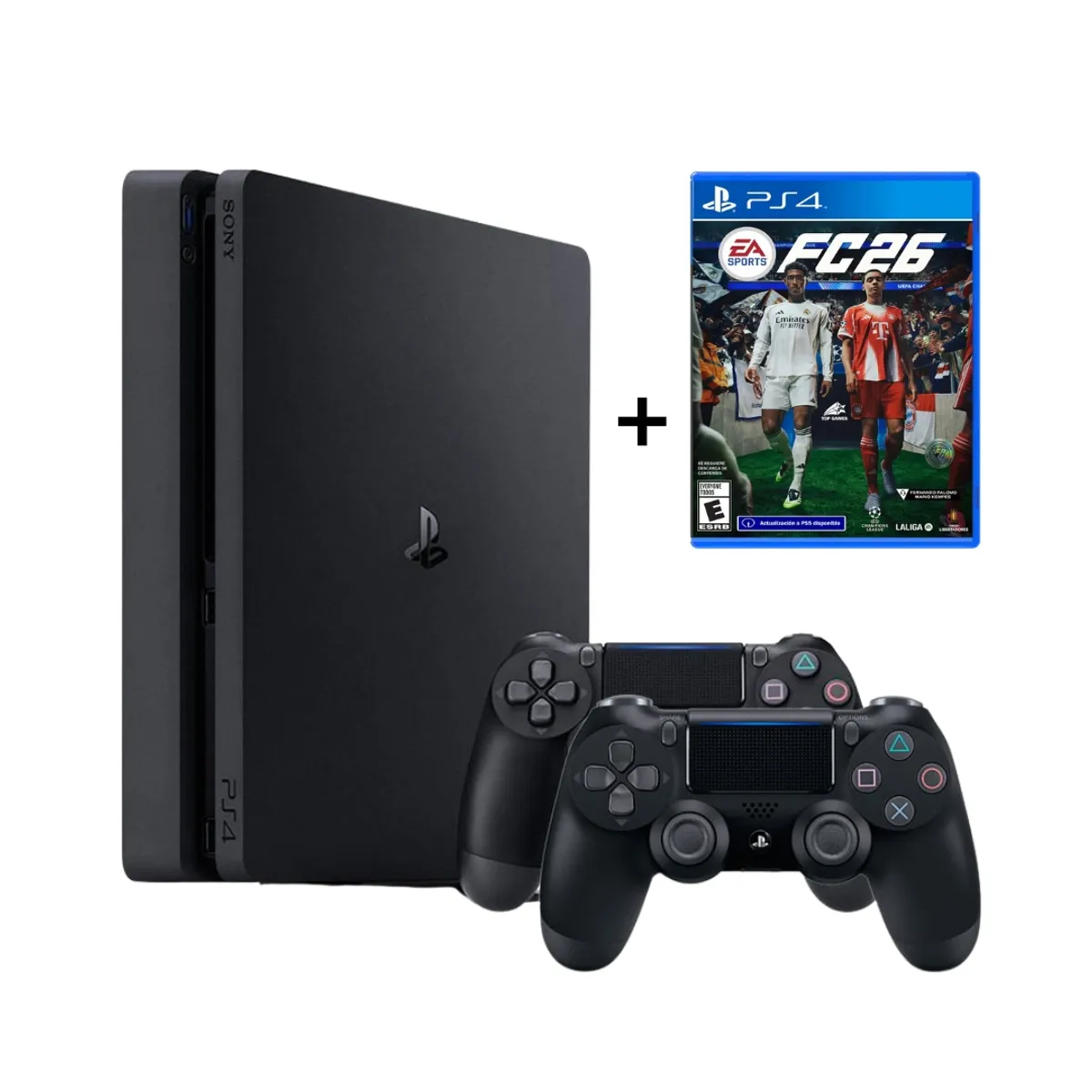 SONY - CONSOLA PS4 SLIM 1TB + 2 MANDOS + FC26/ Reacondicionado
