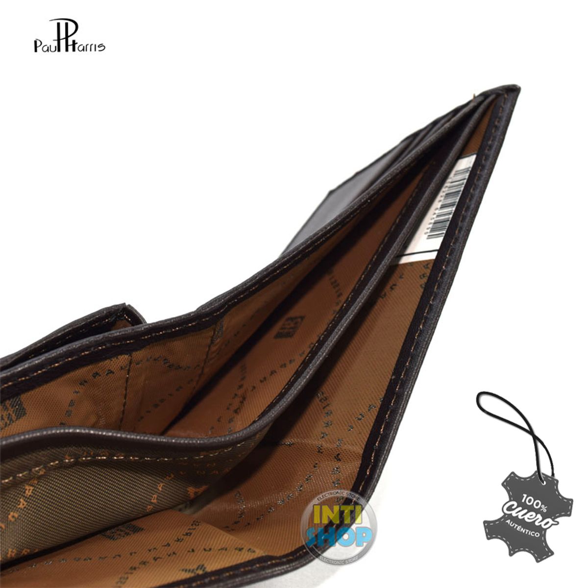 PAUL HARRIS - Billetera de cuero hombre paul harris sencillero int. negro 250