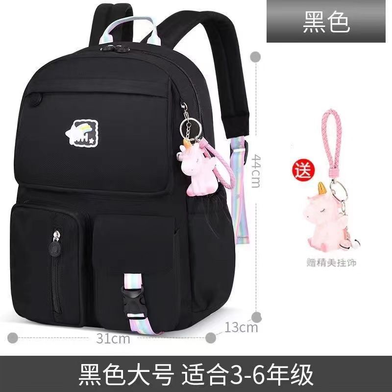 GENERICO - MOCHILA  ESCOLAR CON LLAVERO DE UNICORNIO