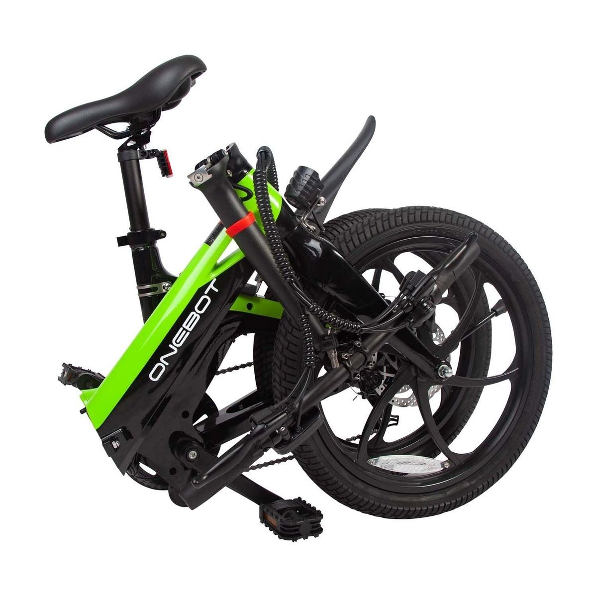 GENERICO - E-BIKE ONEBOT S9/1002 PLEGABLE INC. BATERIA, CARGADOR Y LLAVES VERDE