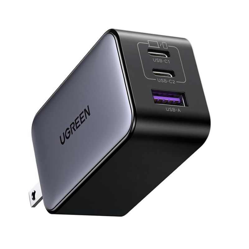 UGREEN - Cargador Ugreen 65W USB-C Nexode 3 Puertos GaN Fast Charge
