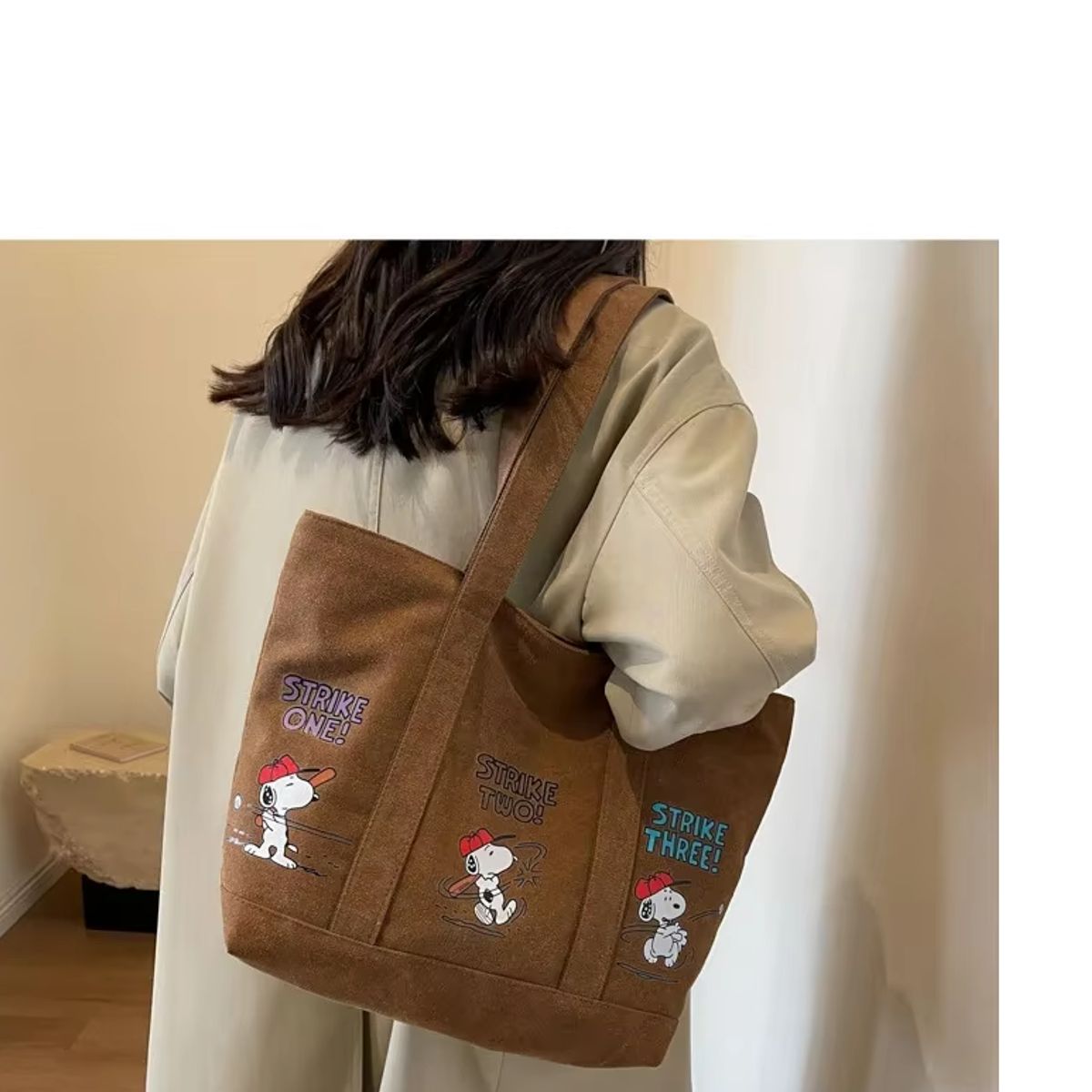 SNOOPY - Bolso Cartera Minimalista Snoopy Strike