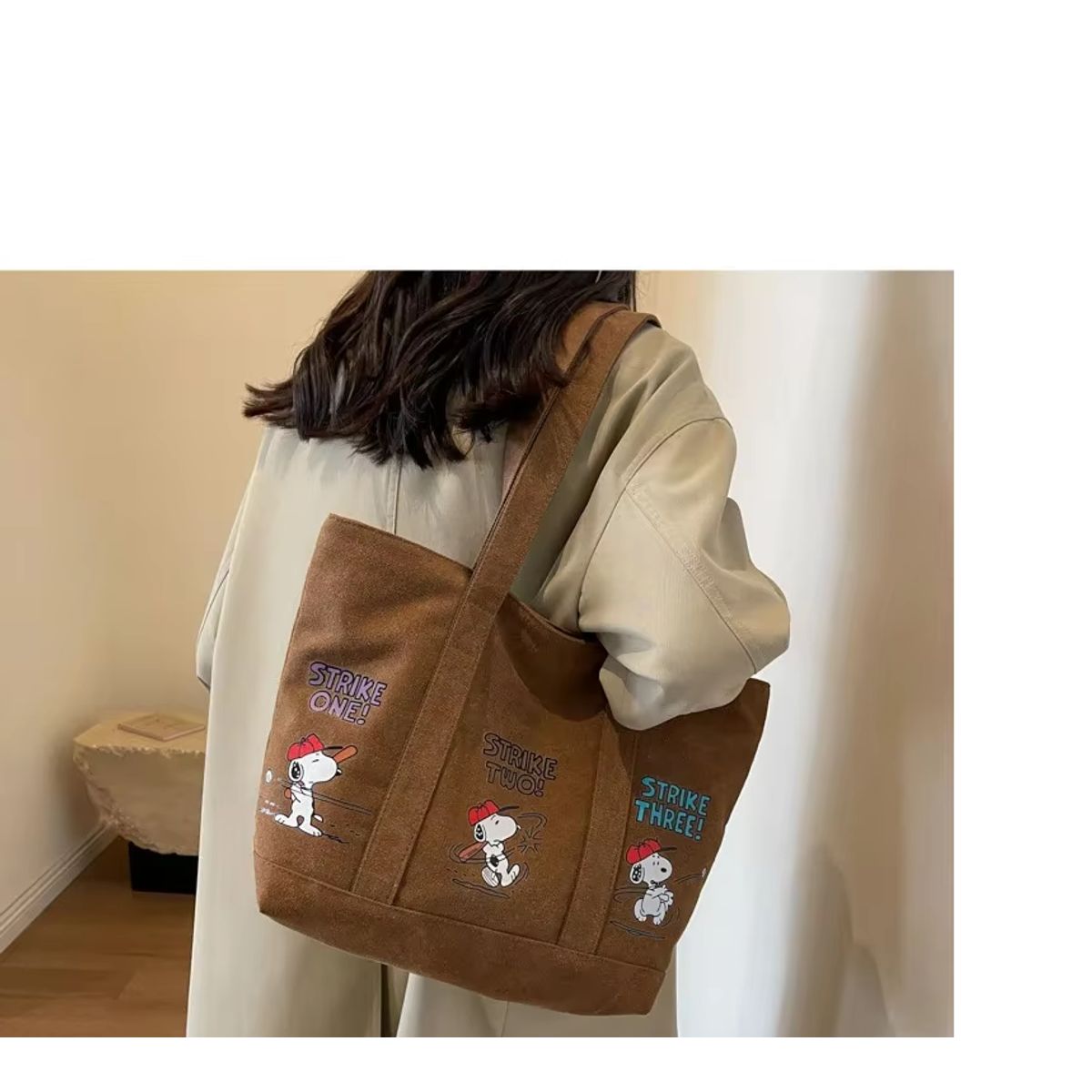 SNOOPY - Bolso Cartera Minimalista Snoopy Strike