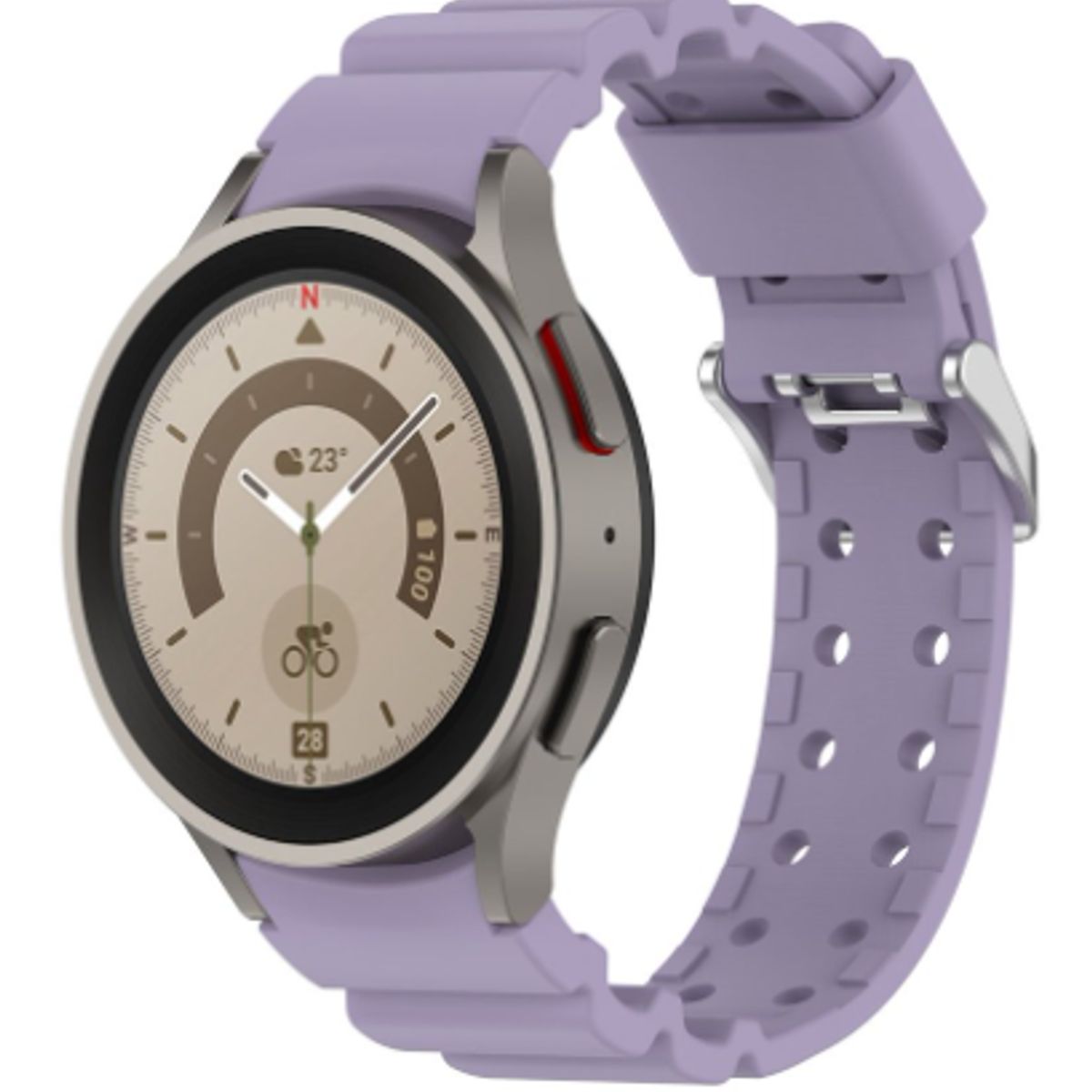 GENERICO - Correa Relieve para Samsung Watch 44mm - Lila