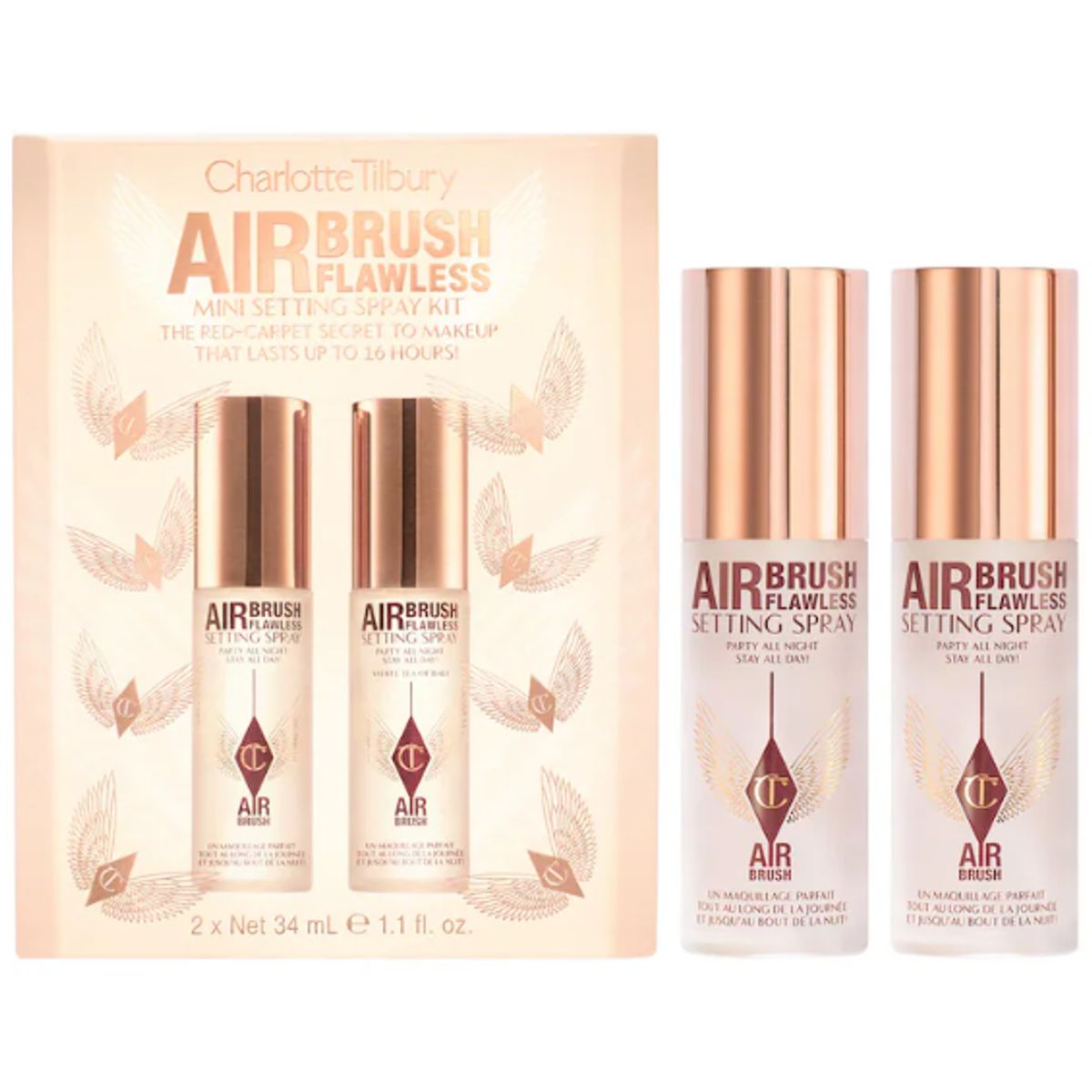 CHARLOTTE TILBURY - Mini Airbrush Flawless Setting Spray Duo Gift Set
