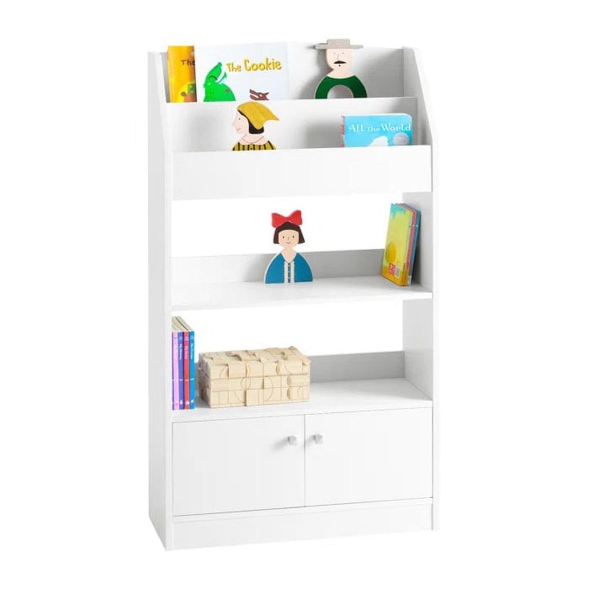 MUEBLES CRISOSTOMO - Librero Infantil Moderno Blanco 106cm