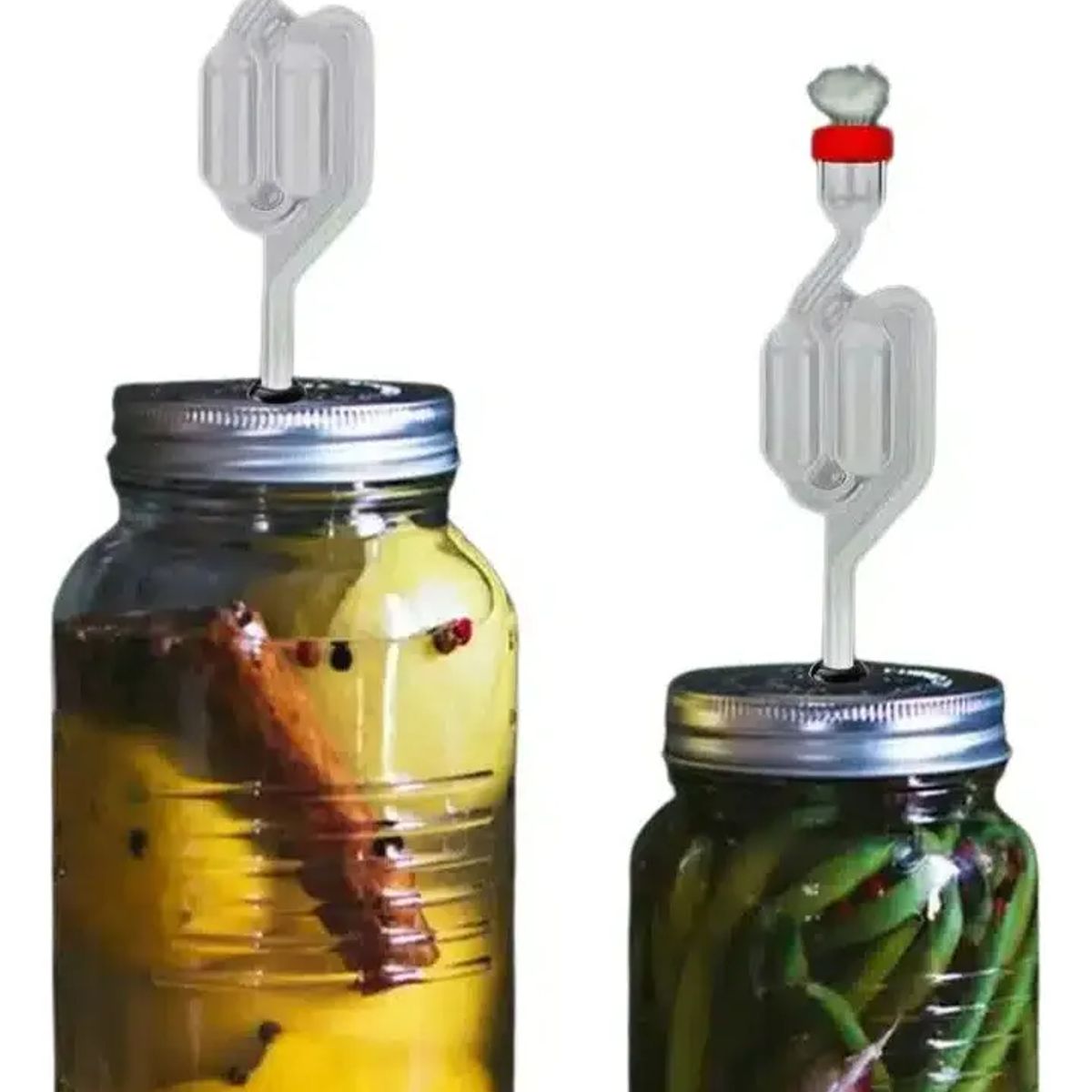 GENERICO - PACK X3 VÁLVULA TRAMPA DE AIRE TIPO S PARA FERMENTACIÓN CON TAPA DE SEGURIDAD