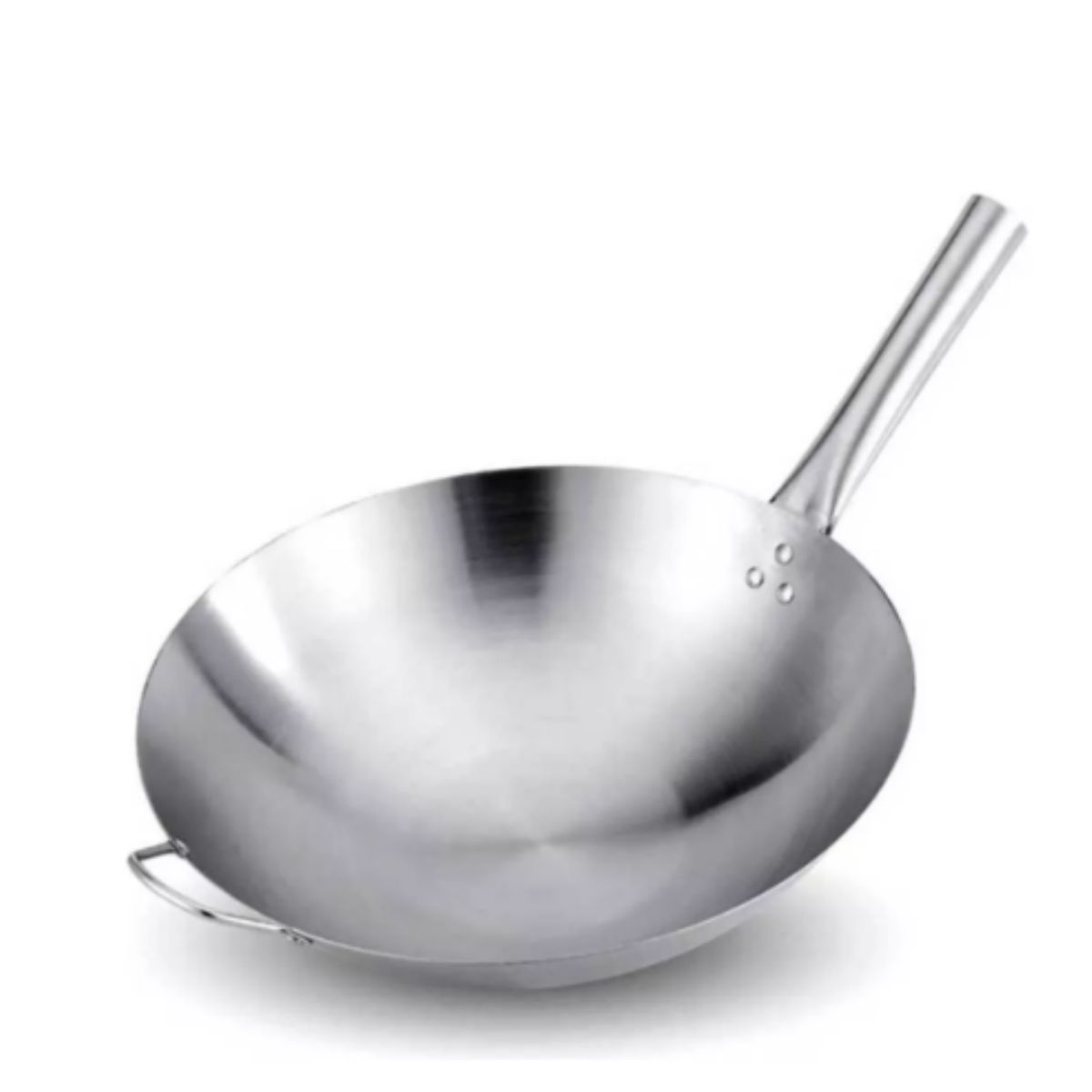 GENERICO - SARTEN WOK CHIFERO DE ACERO INOXIDABLE 36CM