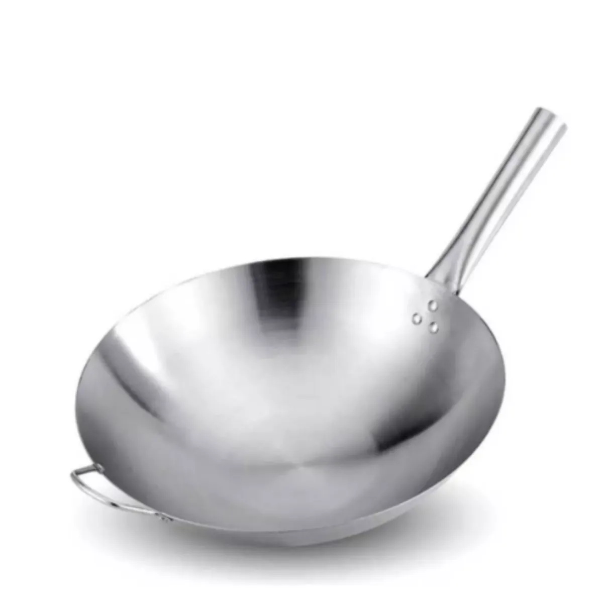 GENERICO - SARTEN WOK CHIFERO DE ACERO INOXIDABLE 36CM