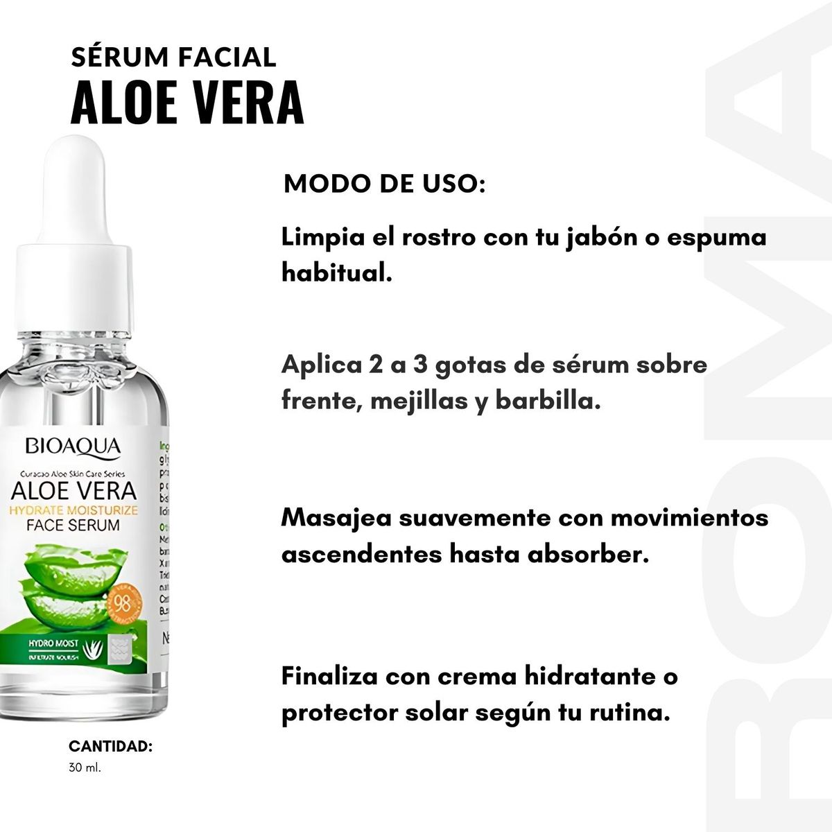 BIOAQUA - PACK 3 SÉRUM FACIAL ALOE VERA 30ML BIAOQUA