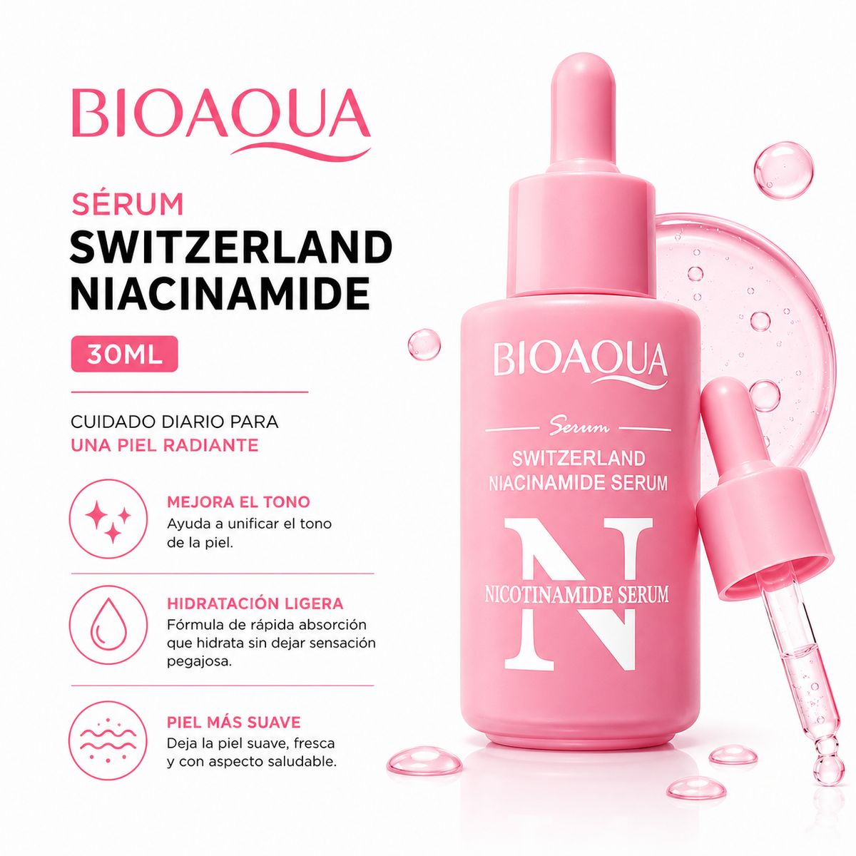 BIOAQUA - SÉRUM SWITZERLAND NIACINAMIDE 30ML BIOAQUA