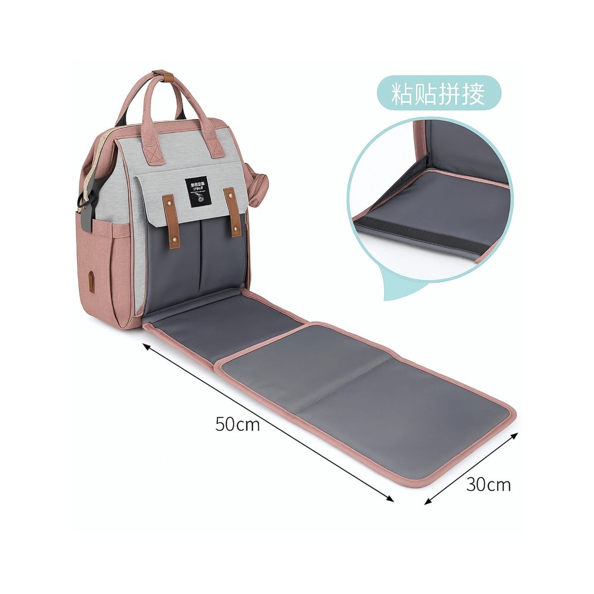 GENERICO - MOCHILA - PAÑALERA CAMBIADOR CON MONEDERO