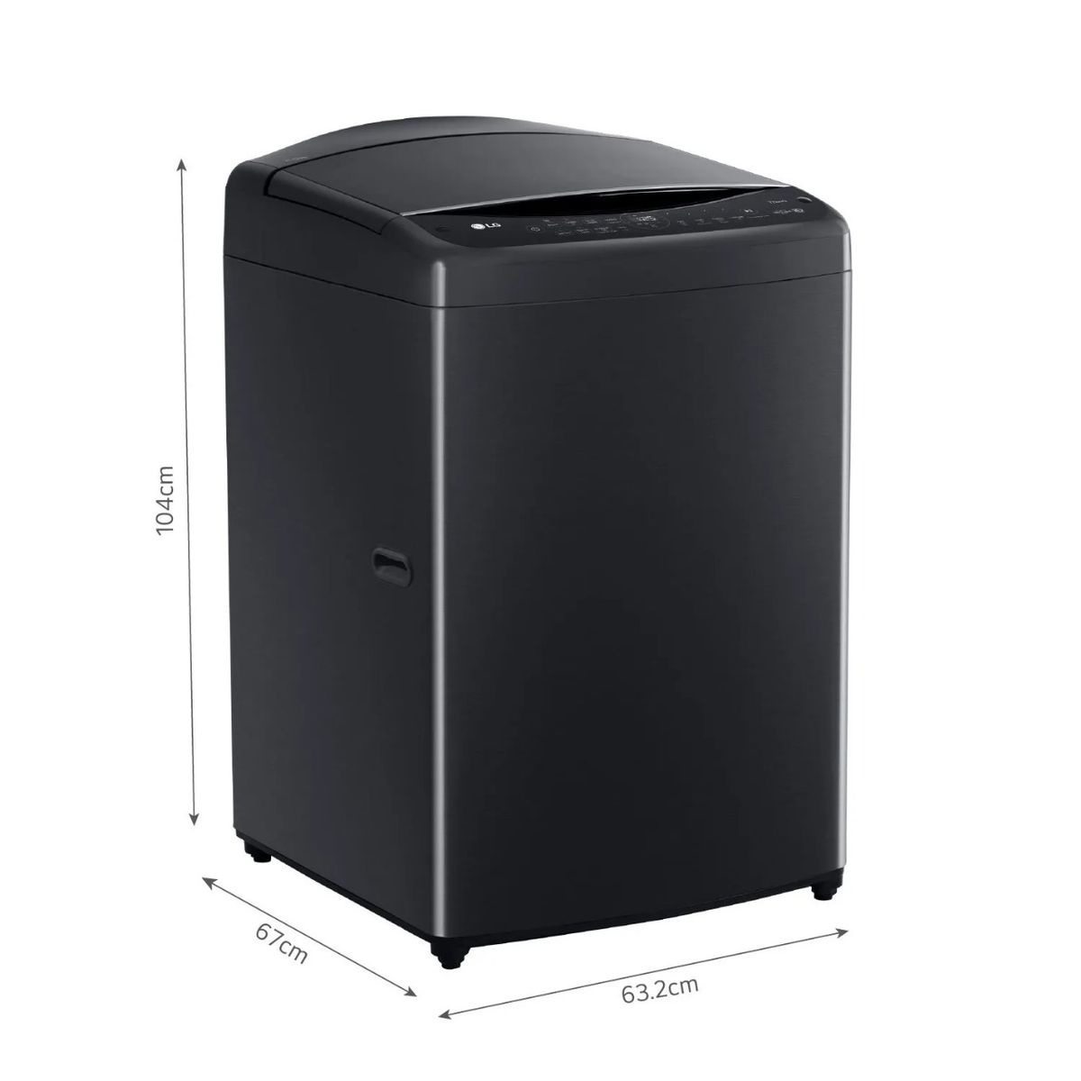 LG - Lavadora LG WT21PBV6 21Kg AI DD Carga Superior Negro Plateado