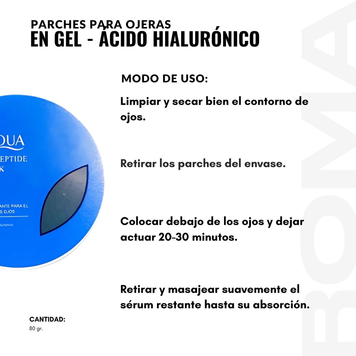 BIOAQUA - MASCARILLA PARA OJERAS EN GEL  ÁCIDO HIALURÓNICO 80G BIOAQUA